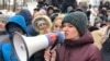 Лилия Чанышева на митинге