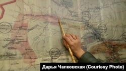 Маршрут побега Керсновской на карте 1940-х годов