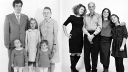 Семья Албаут, 1977 г. (слева). Натан Фарб, Светлана и её дочери (справа)