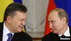 Виктор Янукович и Владимир Путин, декабрь 2013 года