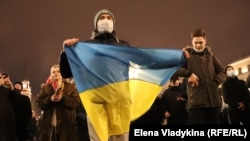 Акция протеста против войны в Украине. Петербург, 24 февраля