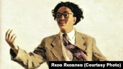 Игошев В.А. "Портрет мансийского поэта Ювана Шесталова". 1956 г.