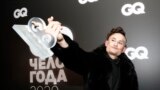 Russian rapper Morgenstern (Alisher Valiev) receiving 'Musician of the year' GQ Russia Award