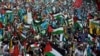 FILE - Thousands of supporters take part in a rally to show solidarity with Palestinians in Islamabad, Pakistan, on Oct. 29, 2023. As he spoke about civil rights in Lahore on April 27, 2024, German Ambassador Alfred Grannas was interrupted by pro-Palestinian demonstrators.