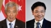 资料照：新加坡总理李显龙（左），新加坡副总理兼财政部长黄循财