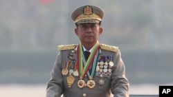 미얀마 군정 지도자인 민 아웅 흘라잉 최고 사령관 (자료사진)