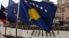 ILUSTRACIJA - Zastave Kosova, Evropske unije i NATO (Foto: AFP/Armend Nimani)