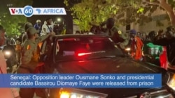 VOA60 Africa - Senegal: Opposition leader Sonko, presidential candidate Faye released from prison