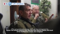 VOA60 World - Israeli military intelligence chief Aharon Haliva resigns in connection with October Hamas attack