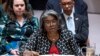 FILE—United States Ambassador and Representative to the United Nations Linda Thomas-Greenfield addresses members of the U.N. Security Council before voting during a meeting on non-proliferation of nuclear weapons, April 24, 2024 at United Nations headquarters. 