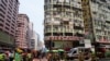 香港九龙一座老旧商住大楼着火，至少5人死亡。 （2024年4月10日）