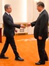 U.S. Secretary of State Antony Blinken meets with Chinese President Xi Jinping at the Great Hall of the People, April 26, 2024, in Beijing.