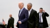 Presidenti Biden dhe ish presidenti Obama në aeroportin e Nju Jorkut