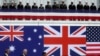 美国、英国和澳大利亚领导人2023年3月13日宣布推进AUKUS核潜艇方案。（路透社）