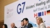 FILE - Japan's Environment Minister Akihiro Nishimura and Minister of Economy, Trade and Industry Yasutoshi Nishimura attend at a news conference of G7 Ministers' Meeting on Climate, Energy and Environment in Sapporo, Apr. 16, 2023, (Kyodo via Reuters) 