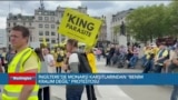İngiltere'de monarşi karşıtlarından "benim kralım değil" protestosu 