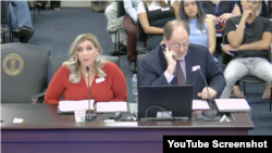 Julie Campbell, the executive director of the state’s cosmetology board, speaks during a session of the Kentucky General Assembly's Legislative Research Commission about nail salon industry, on September 26, 2023. (YouTube Screenshot)