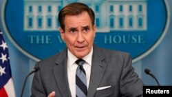 U.S. national security spokesperson John Kirby speaks during a press briefing at the White House in Washington, March 25, 2024.
