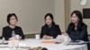 북한에서 다양한 사업을 했던 탈북 여성들이 19일 미 디펜스포럼 주최로 하원 레이번 빌딩에서 열린 증언행사에 참석했다. 왼쪽부터 김행운, 김지영, 배유진 씨.