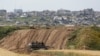 以色列-加沙边境附近的一辆以色列坦克。（2024年3月26日）