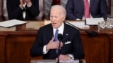 US President Joe Biden delivers the State of the Union address to a joint session of Congress in the House Chamber of the US Capitol, March 7, 2024.