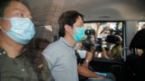 香港親民主黨議員許智峰被香港警方逮捕。 （2020年8月26日）