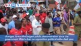 VOA60 Africa - Tanzania: Thousands protest proposed electoral law changes