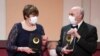 FILE - Japan Prize 2022 laureates Katalin Kariko, left, and Drew Weissman, right, pose with their trophies April 13, 2022, in Tokyo. The Nobel Prize in medicine awarded to the pair was announced Oct. 2, 2023. 