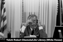 Johnson near the end of his time in office. (LBJ Library)