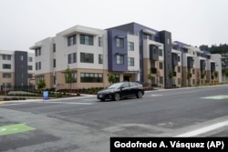 Shown here is the new housing complex for teachers and education staff for Jefferson Union High School District in Daly City, July 8, 2022. (AP Photo/Godofredo A. Vásquez)