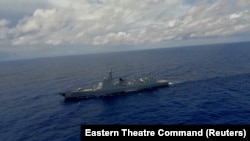 中國東部戰區公佈的2022年8月8日在台灣附近參與軍演的中國軍艦。