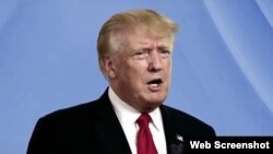 도널드 트럼프 전 미국 대통령이 12일 '서밋 2022 리더십 컨퍼런스'에서 화상 기조연설하고 있다. (유튜브 영상 캡쳐)