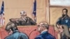 Заседание суда по делу Аллена Вайссельберга в Нью-Йорке, зарисовка из зала суда, 18 августа 2022 года