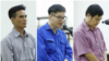 Ba nhà bảo vệ sinh thái, từ trái sang - Đặng Đình Bách, Mai Phan Lợi và Bạch Hùng Dương, tại các phiên tòa xét xử phúc thẩm ở Hà Nội diễn ra cùng ngày 11/8.