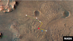 This annotated image depicts the multiple flights – and two different paths – NASA’s Ingenuity Mars Helicopter could take on its trip to Jezero Crater’s delta river system. (Image Credit: NASA/JPL-Caltech/University of Arizona/USGS)