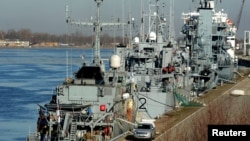 Фото: пораблі НАТО в порту Риги, Латвія, березень 2022 року REUTERS/Інтс Калнінс