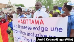 Au Tchad, la coalition Wakit Tama exige la libération de ses leaders. (VOA/André Kodmadjingar)
