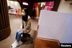 Lim Eun-young, a patient at Cha Fertility Center, speaks during an interview with Reuters at the clinic, in Bundang, South Korea, April 30, 2022. (REUTERS/Heo Ran)