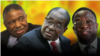 President Robert Mugabe with his two deputies, Phelekezela Mphoko (L) and Emmerson Mnangagwa (R). Collage by Ntungamili Nkomo