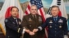 Chairman of the Joint Chiefs of Staff Gen. Mark A. Milley hosted a trilateral meeting at U.S. Indo-Pacific Command Headquarters, Hawaii with Japan Chief of Staff, Joint Staff Gen. Koji Yamazaki and Chairman of the Republic of Korea Joint Chiefs of Staff, Gen. Won In Choul.