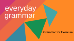 Everyday Grammar: Grammar for Exercise