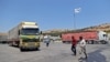 Гуманитарный конвой на погранпереходе в Баб-эль-Хаве. 8 июля 2022. 