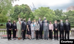 2022年8月3日，蔡英文在台北为佩洛西议长举办午宴，台积电创办人及现任董事长作陪。（照片来自蔡英文脸书）