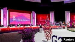 В феврале 2022 г. в Джакарте прошел форум с участием министров финансов и глав центробанков стран G20 (фото Mast Irham / Pool via REUTERS)