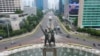 FILE - Tugu Selamat Datang di bundaran Hotel Indonesia, Jakarta, 14 September 2020. (ADEK BERRY/AFP)