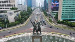 FILE - Tugu Selamat Datang di bundaran Hotel Indonesia, Jakarta, 14 September 2020. (ADEK BERRY/AFP)