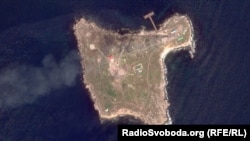 Остров Змеиный в Черном море, снятый со спутника (архивное фото)