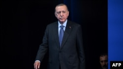 Реджеп Эрдоган на пресс-конференции в Мадриде по итогам саммита НАТО, 30 июня 2022 года