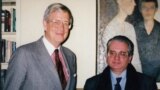 Михаил Пиотровский (справа) с президентом Музея Метрополитен Уильямом Луэрсом. Нью-Йорк, 1998 год. Photo: Oleg Sulkin