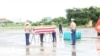 Hài cốt cùa một quân nhân Mỹ tại một buổi lễ bàn giao ở Đà Nẵng vào tháng 7/2021. Photo VNA.